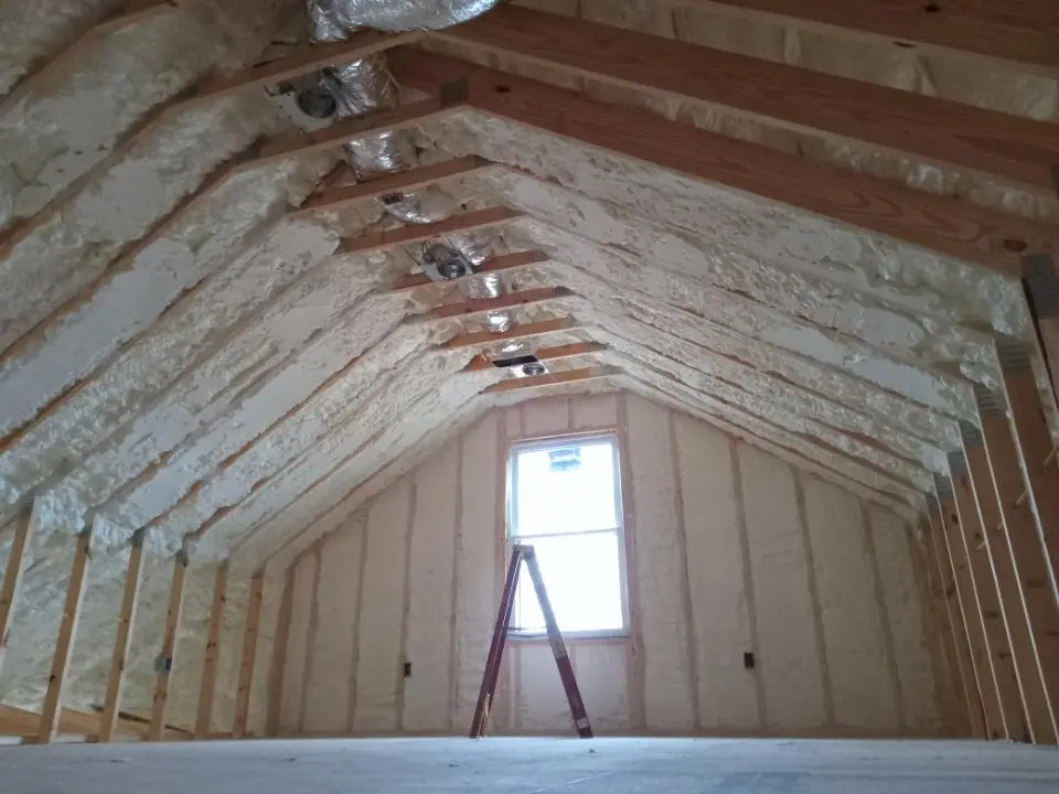 Spray foam roofing application for Crawl Space Insulation project in University